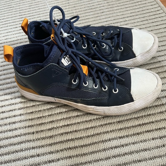 Converse Dark Blue and Orange Men's Sneakers - Picture 4 of 5